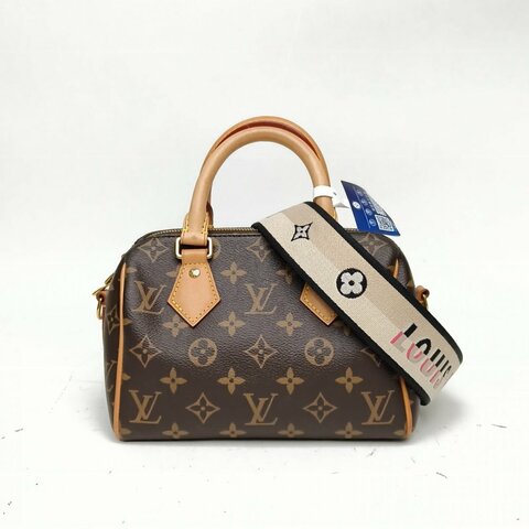 LOUIS VUITTON Sp20可拆卸黑白寬肩帶老花PVC晶片肩背包