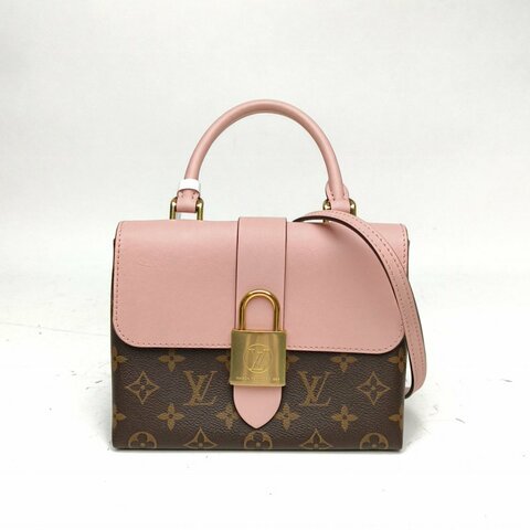 LOUIS VUITTON LockyBB鎖頭包粉色PVC金扣2020肩背包