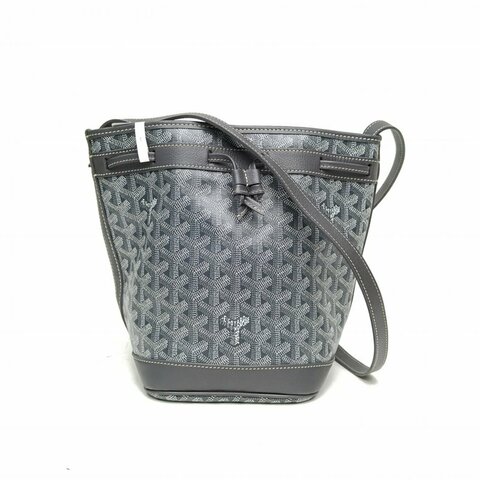 GOYARD PetitFlotBucket水桶包小號灰色PVC肩背包