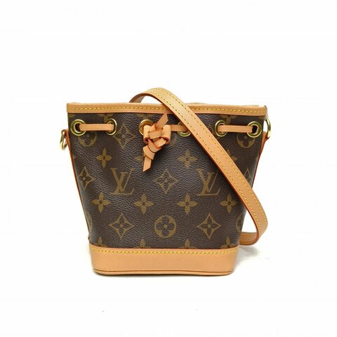 LOUIS VUITTON NOÉ水桶包Nano老花PVC金扣晶片肩背包