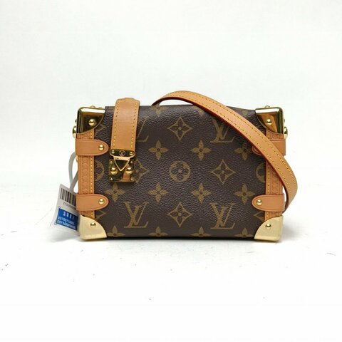LOUIS VUITTON SideTrunk軟盒子包小號老花PVC晶片肩背包