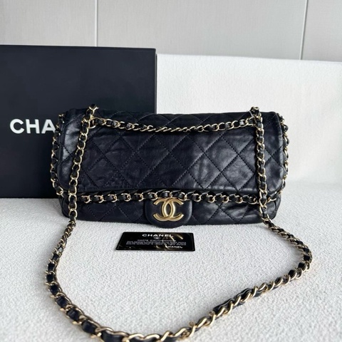 🖤 CHANEL 黑金 CF 滾邊鏈條包 🖤