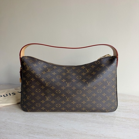 Louis Vuitton 路易威登老花Slouchy中號單肩包+芯片 底長40cm。