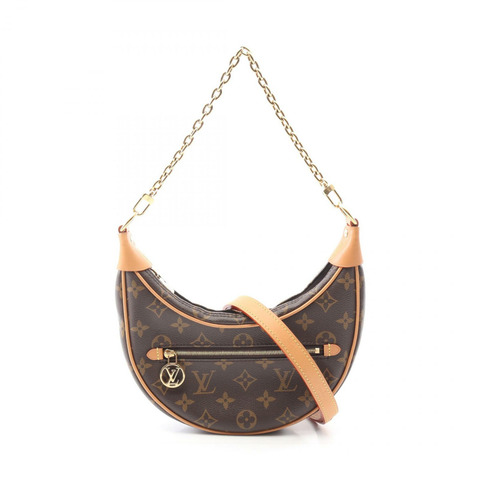 路易威登 (LOUIS VUITTON) 環形鏈條單肩包 M81098 Monogram 帆布皮革 二手 女士