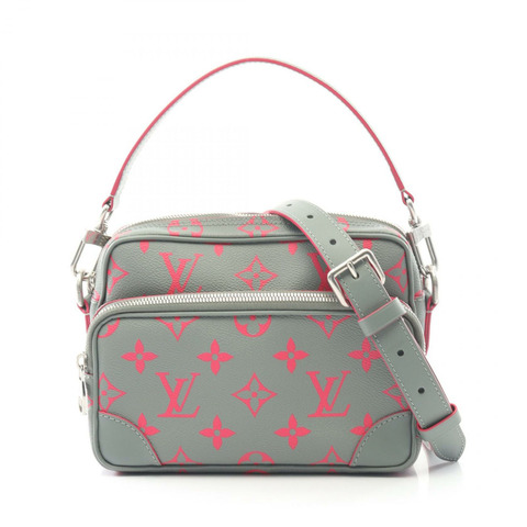 路易威登 Nil 斜背包 M15024 Monogram Glow 皮革 灰色 二手 LV