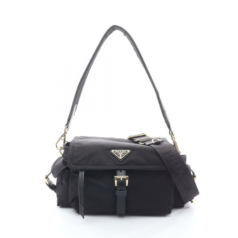 PRADA Explorer Shoudler 斜背包手提包 1BD394RDLNF0002 尼龍皮革黑色全新