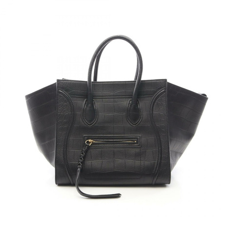 CELINE Luggage Phantom 手提包 169953 黑色皮革 二手 女士