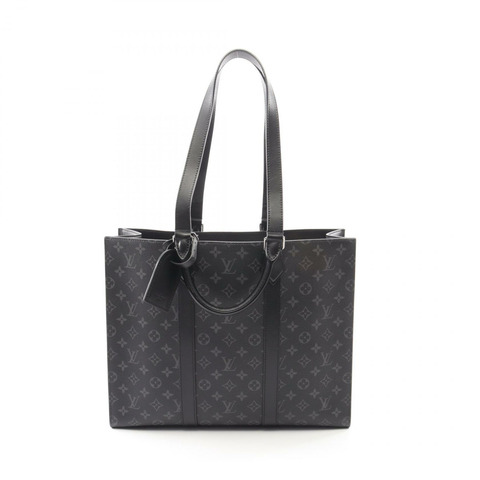 路易威登 Sac Plat 24H 手提單肩包 M47059 Monogram Eclipse 二手 LV