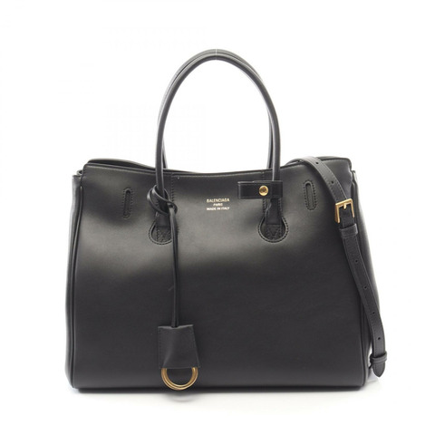 BALENCIAGA Hampton 小號手提斜背包 813357 皮革 BK