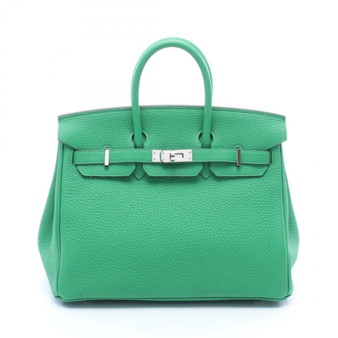 HERMES Birkin 25 手提包 041344CK Togo 皮革 綠色 二手 女款 Y SHW