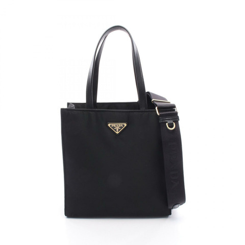 PRADA 2Way 購物手提包 1BG426VDOORUKWF0002 尼龍皮革 黑色 全新 女士