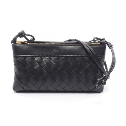 BOTTEGA VENETA Andiamo Pouch Intrecciato 單肩包 837574VCPP18425 皮革黑色全新女式