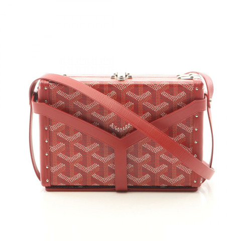 GOYARD Menodiaire Trunk Bag 單肩包 MINA08PMLTY PVC塗層帆布皮革 紅色 二手 女士