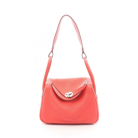愛馬仕 Lindy 26 單肩包 Y Taurillon Clemence Rouge pivoine 二手 SHW