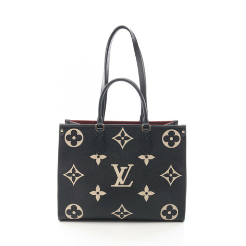 LOUIS VUITTON OnTheGo MM 單肩手提托特包 M45595 Monogram empreinte Noir