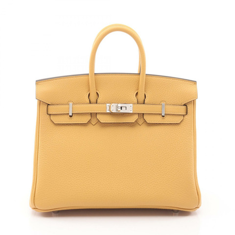 愛馬仕 Birkin 25 手提包，Togo 皮革，黃色 Paille SHW G