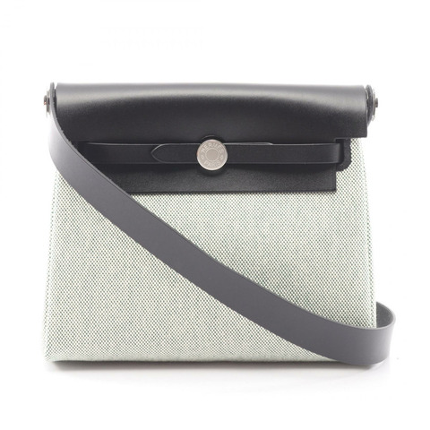 愛馬仕 Herbag Zip Mini 單肩斜背包 K Toile H Hunter 中綠色 SHW