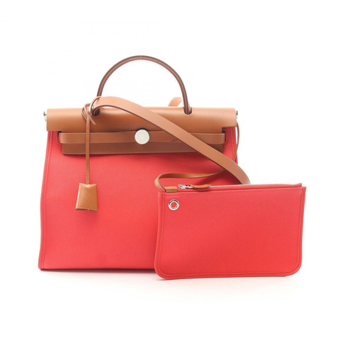 愛馬仕 Herbag Zip PM 單肩手提包 D Toile Officier 獵人玫瑰極致 SHW