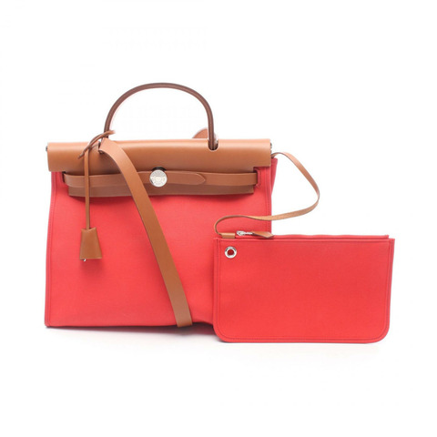愛馬仕 Herbag Zip PM 單肩手提包 C Toile Officier 獵裝 Bougainvillea SHW