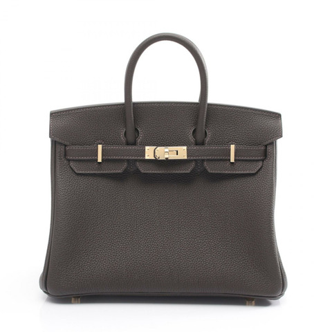 HERMES Birkin 25 手提包 K Togo 皮革 Bai brun 女士 GHW