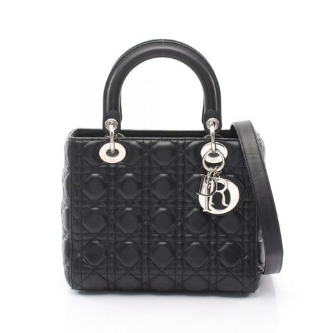 Christian Dior LADY DIOR Cannage 中型肩背斜背包（皮革）