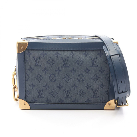 路易威登 Soft Trunk 肩背包 M44723 Monogram 牛仔布海軍藍 LV