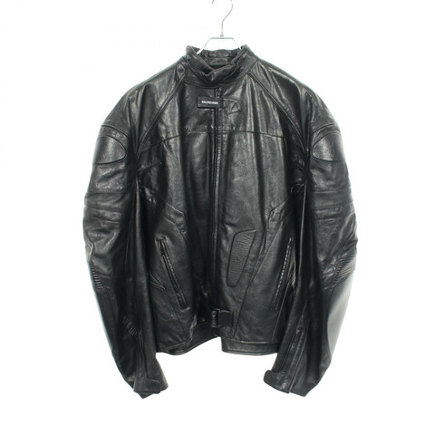 BALENCIAGA 機車皮夾克 牛仔款 744983 黑色 二手 男款