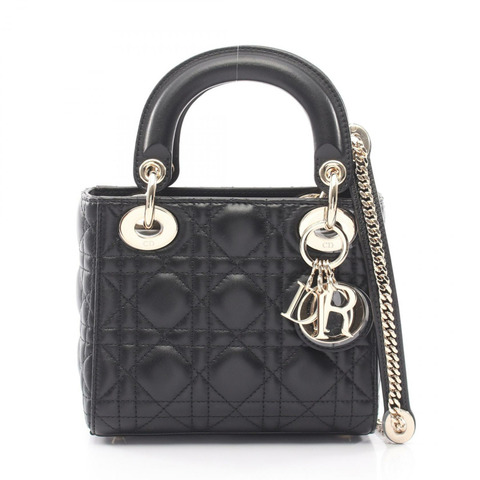 Christian Dior Lady Dior Mini Cannage 2WAY 手提包 M0505ONGEM900 黑色皮革 全新