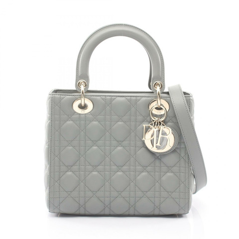 Christian Dior LADY DIOR 中 Cannage 2WAY 手提包 M0565ONGEM41G 皮革 全新