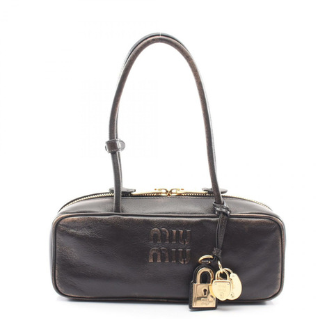 Miu Miu Bau NAPPA OLD 手提包 5BB173AF6PF0201 皮革 棕色 全新 女士