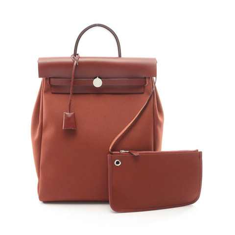 HERMES Airbag Zip A Dos PM Le Tourne 背包帆布皮革 SHW 二手
