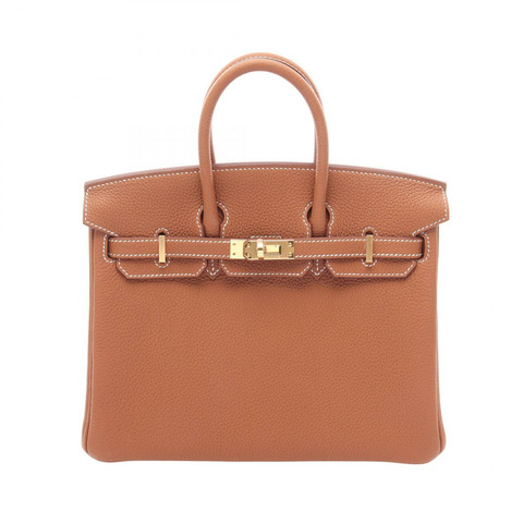 愛馬仕 Birkin 25 金色手提包，Togo 皮革，棕色，二手女款