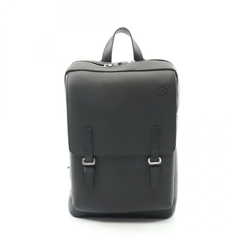 LOEWE 軍旅風 Anagram 雙肩包 B553J18X041100 黑色真皮男士新款