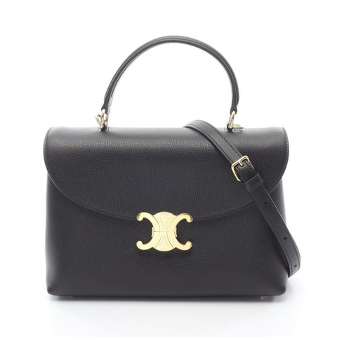 CELINE 中 Nino 單肩斜背包 117523FXK38NO 黑色皮革 全新