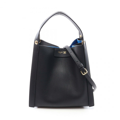 CELINE 小號 Cubo 斜背包單肩包 124182T8338NO 黑色皮革 全新