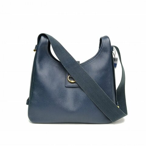 HERMES 深海藍圈X金扣中古Tsako單肩包肩背包
