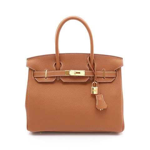 金棕色 Togo 牛皮 Birkin 30 柏金包 手提包 W刻 金釦【HERMES 愛馬仕】