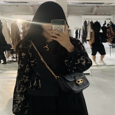 #黑金凱旋門豬鼻子鏈條郵差包中號98新 ✨Celine賽琳Mallon Triomphe