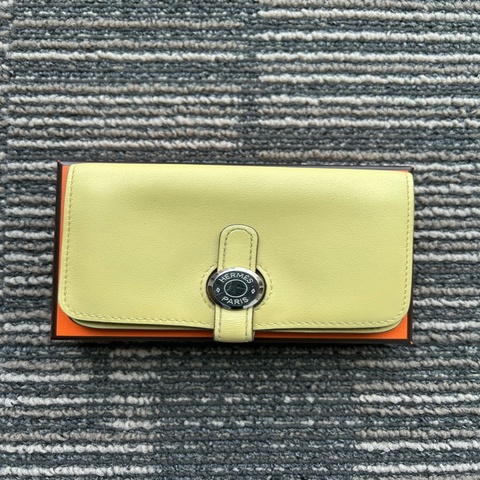 愛馬仕 HERMES DOGON 卡包 零錢包 銀扣