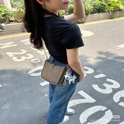 # 大象灰金扣伊芙琳99新 ✨Hermes愛馬仕evelyne29
