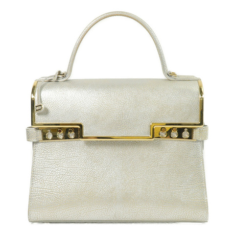 Delvaux 牛皮皮革Tempete MM手挽袋