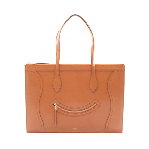 CELINE 女士平底行李單肩托特包 123963GW4GFY5 皮革棕色 全新