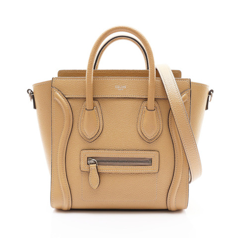 駱駝色 牛皮 Nano Luggage 兩用包【CELINE 賽琳】 189243DRU
