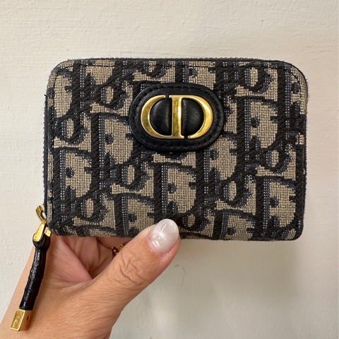 Dior 藍緹花4卡ㄇ拉零錢卡包