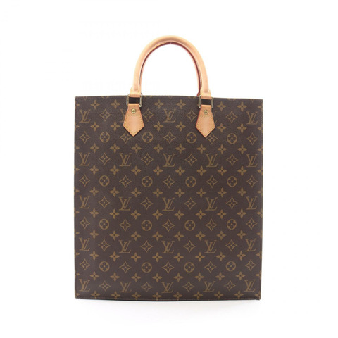 路易威登 Sac Plat 手提包 M51140 Monogram 皮革棕色二手女士