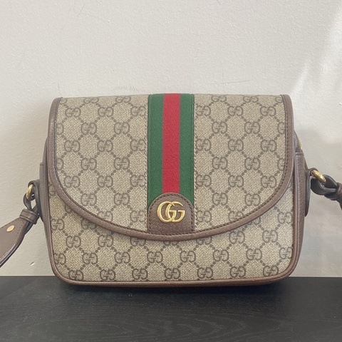 Gucci 古馳 老花Ophidia郵差包 男女同款