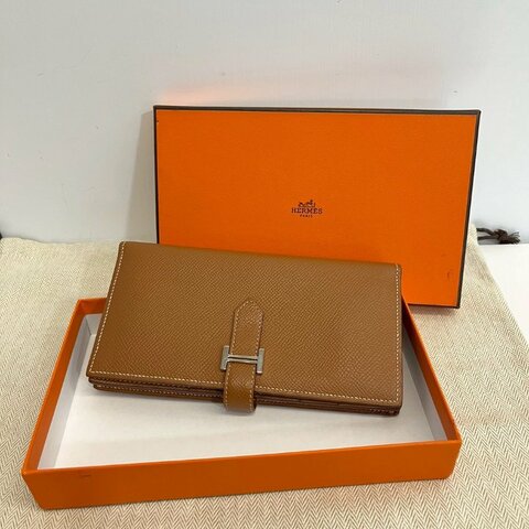 Hermes Bearn 金棕銀長夾 Espom皮 Y刻