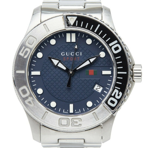 Gucci G-Timeless 運動腕錶 YA126253 石英錶 海軍藍錶盤 不鏽鋼錶殼 男士 GUCCI