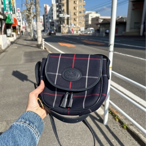 博伯利 burberry 中古 burberrys 絕版 古董 經典Vintage 斜背包 馬鞍包 半圓翻蓋包 老花
