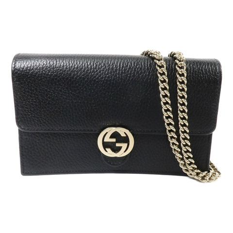 GUCCI 牛皮皮革Chain Shoulder Bag鏈帶肩背袋